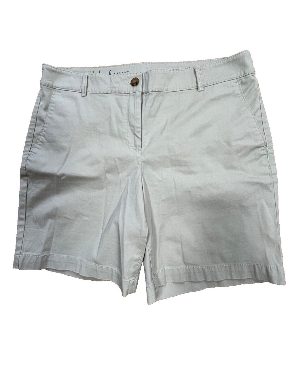 Talbots The Weekend Short Womens Size 10 Beige Cotton Blend High Rise Casual
